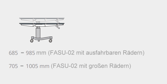 Operationstisch FA-SU-02 fahrbar